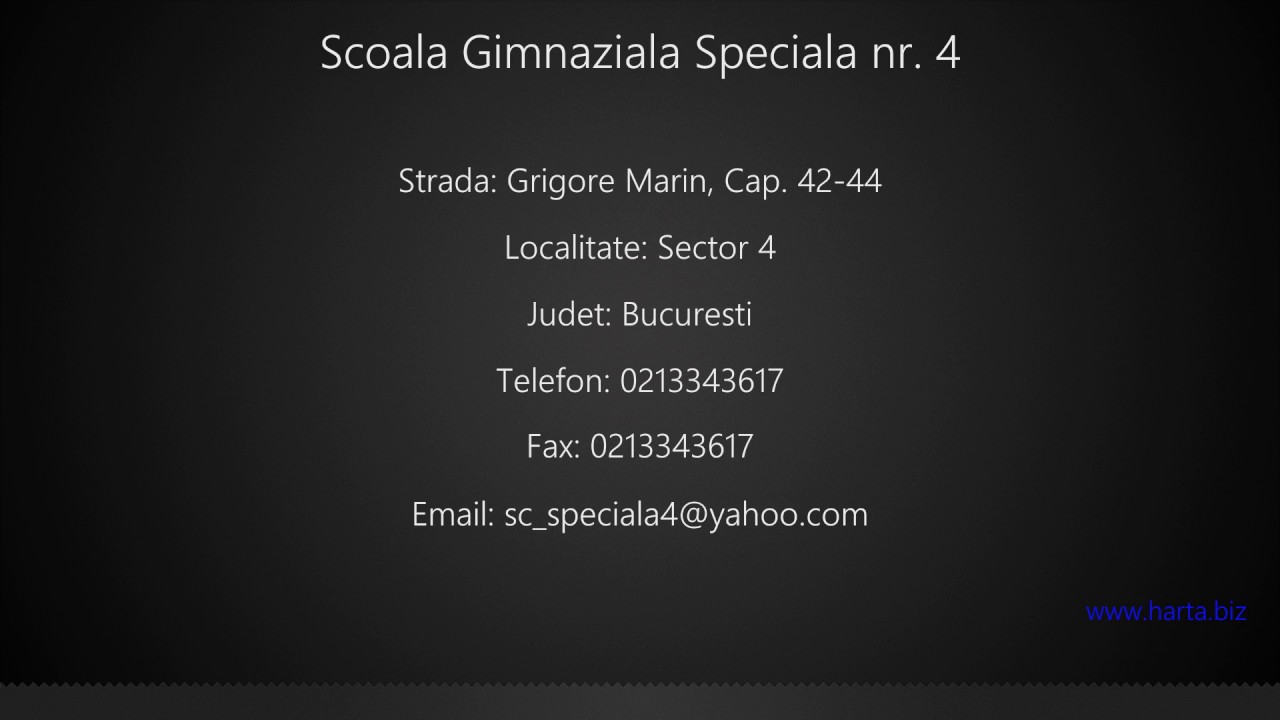 Scoala Gimnaziala Speciala Nr 4 Sector 4 Youtube