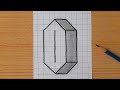 Simple 3d drawing letter o  how to draw easy art for beginners