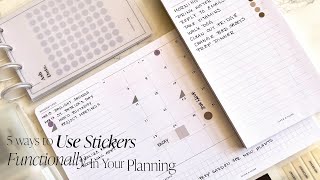 5 ways to use stickers functionally in your planner | cloth & paper