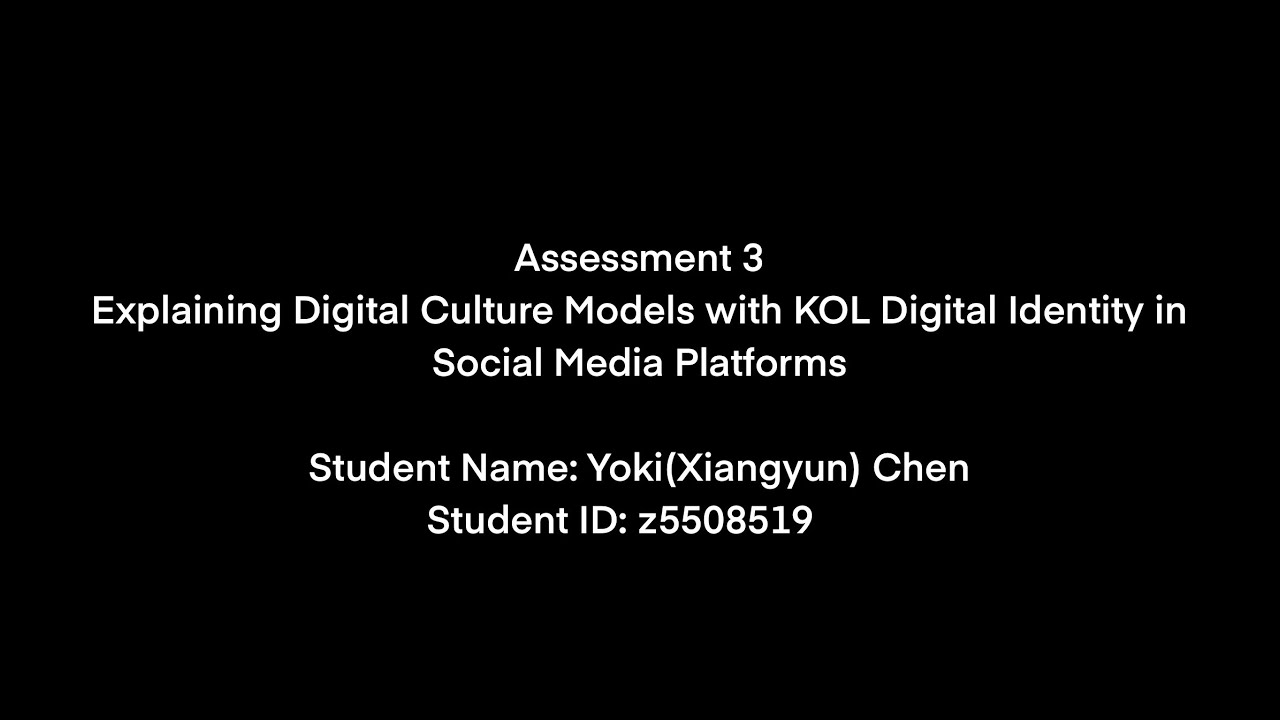 Explaining Digital Culture Models with KOL Digital Identity in Social Media Platforms