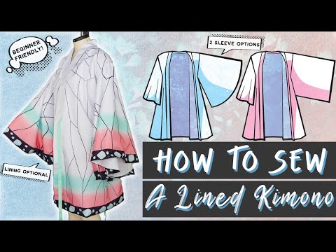 ✨ How to Sew Our Long Lined Kimono | Kimono Sewing Tutorial + Sheer Fabric Hack ✨