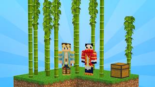 Can you beat skyblock with only Bamboo?