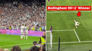 Real Madrid fans Reactions to Jude Bellingham's (90+1 min) Goal vs Barcelona