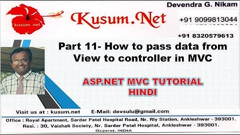 Part 11- How to pass data from View to Controller || ASP.NET MVC, WEB API, BOOTSTRAP,JQUERY