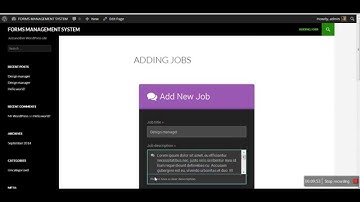Forms Management System - How To Create A New Form