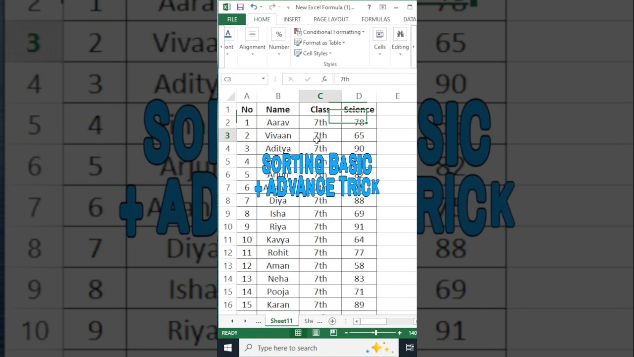 Basic vs Advanced Sorting 🔥 Excel shortcuts 