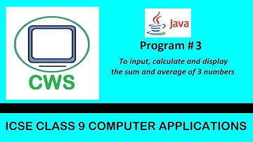 Program#3 To input, calculate and display the sum and average of 3 numbers