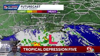 LIVE: Tropical Depression Five Forms In The Gulf