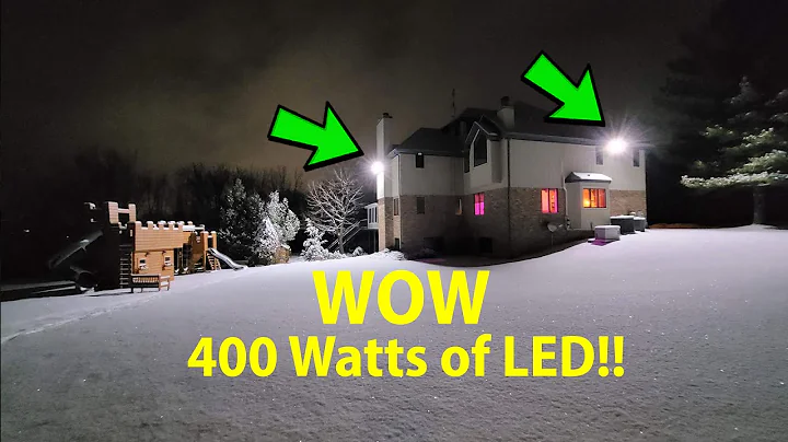 ✅ Light up the Backyard! The Best LED Outdoor Flood Light! Unboxing, Install, Review - 20k lumens