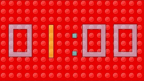 1 Minute Lego Inspired Countdown Timer |Red|