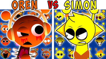 ALL OREN VS SIMON TEST | FNF Character Test | Gameplay VS Playground