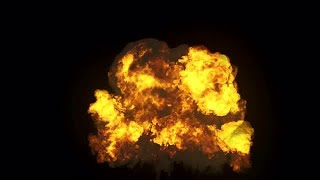 Realistic Fire Explosion With Smoke Stock Motion Graphics
