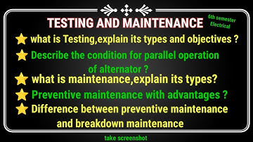 Testing and maintenance of electrical machines ||6th sem electrical #sbteexams