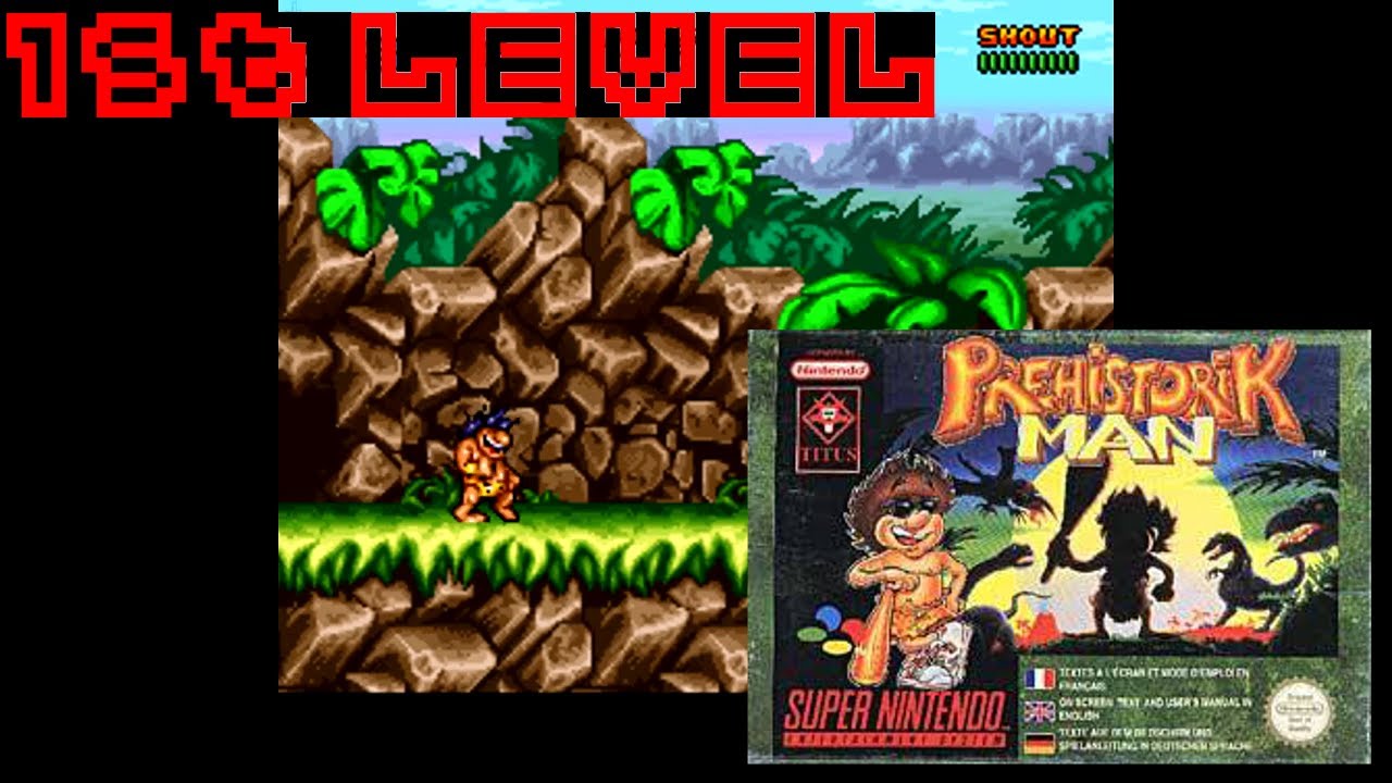 Prehistorik Man (1995, SNES) 1st Level YouTube