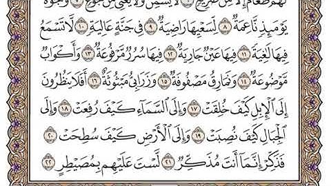 سورة الغاشية سعود الشريم مكتوبة بدون اعلانات