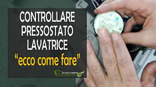 Controllo pressostato lavatrice