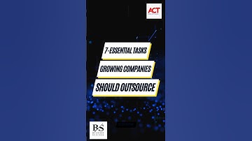 7-Essential Tasks Growing Companies Should Outsource #samkrishnan #businesscoach