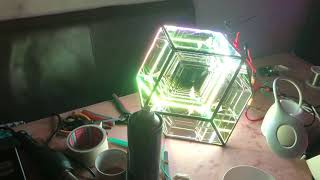 Rhombic ws2812c infinity mirror dodecahedron  work in progress