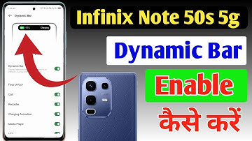 Infinix Note 50s 5g dynamic bar kaise on kare/How to enable dynamic bar | Infinix Note 50s 5g