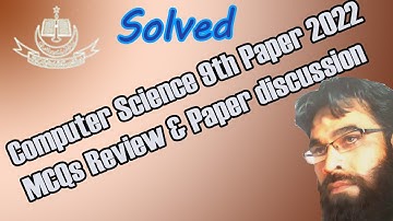 Computer Paper 2022 Class 9th Sindh Board MCQs Solution & Discussion