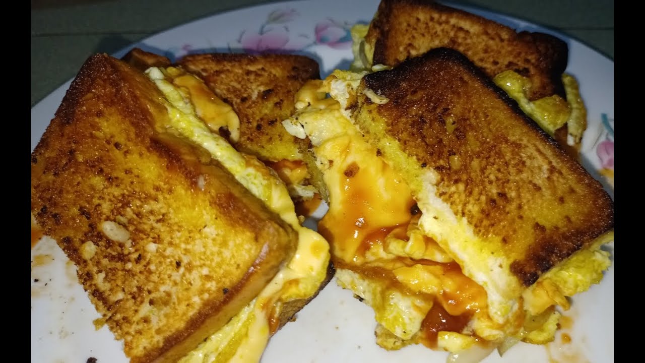 cheese egg toast breakfast recipe/ omelette sandwich YouTube