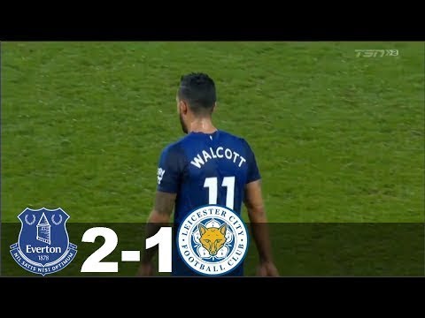 Theo Walcott's Debut Goal For Everton vs Leicester City 31/01/2018 HD
