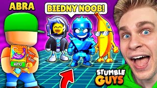UDAJE *BIEDNEGO* NOOBA a potem TROLLUJE GRACZY DROGIMI HACKAMI 🚫 *WKURZYLI SIĘ* w Stumble Guys! 😂