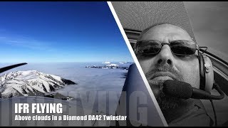 IFR Flying above clouds in a Diamond DA 42 Twinstar