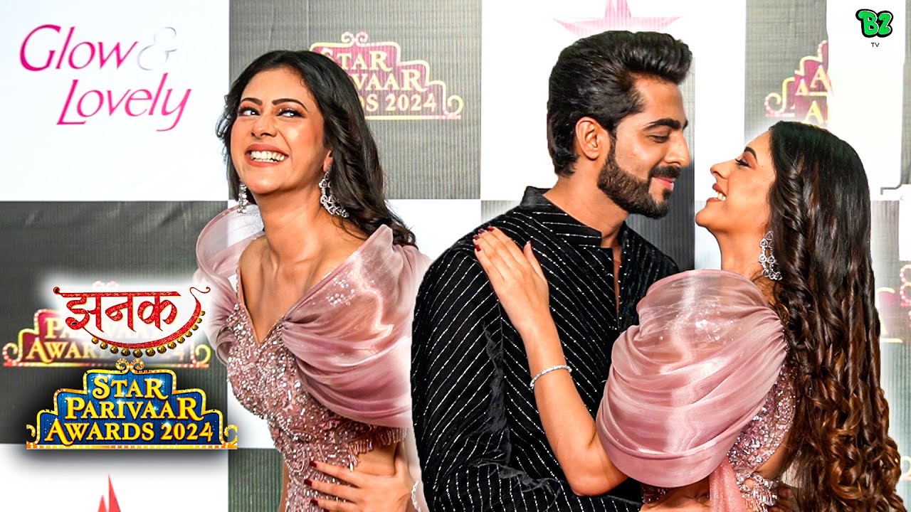Jhanak Serial Full Cast Attended  Star Parivaar Awards 2024 | Hiba Nawab & Krushal Ahuja Cute Moment
