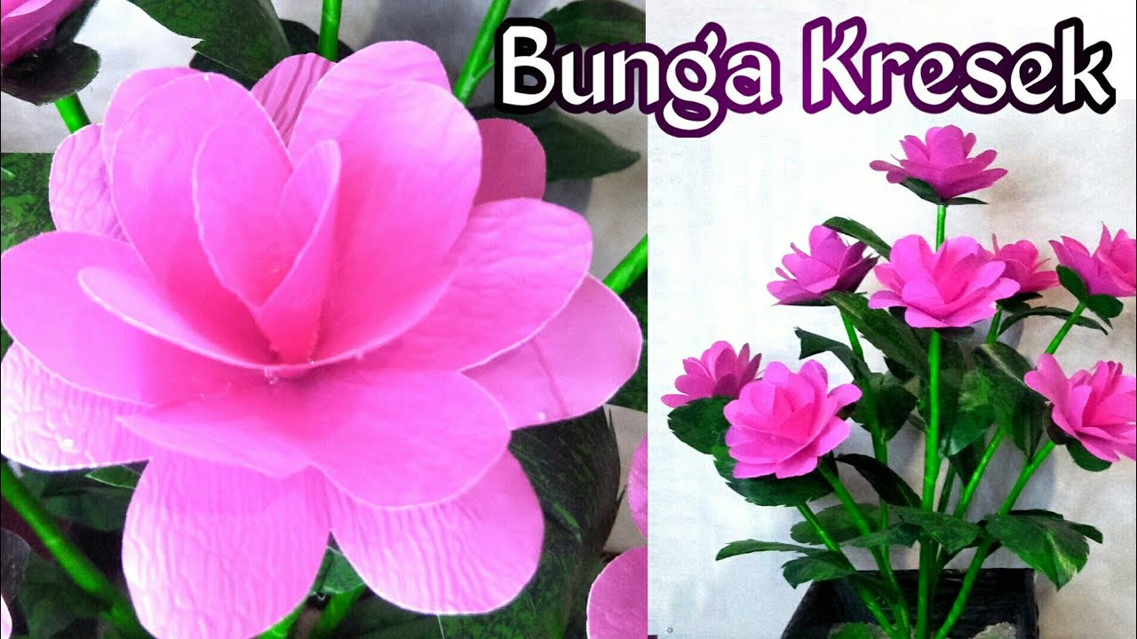 DIY CARA  MUDAH  MEMBUAT  BUNGA  HIAS DARI  KANTONG KRESEK  