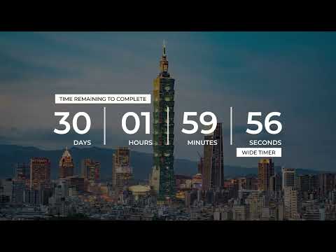 Simple Wide Countdown Timers - After Effects Template