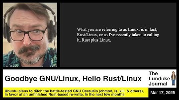 Goodbye GNU/Linux, Hello Rust/Linux