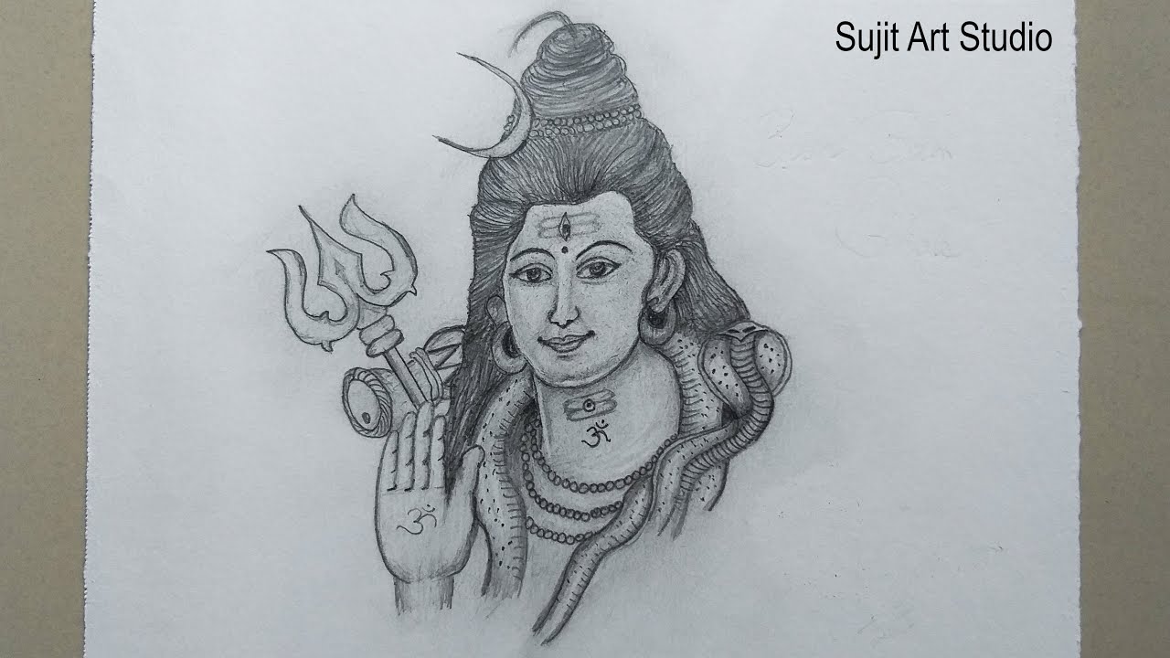 How to draw mahashivratri drawing || step by step for Beginners / drawing  of Lord Shiva / bholenath - YouTube