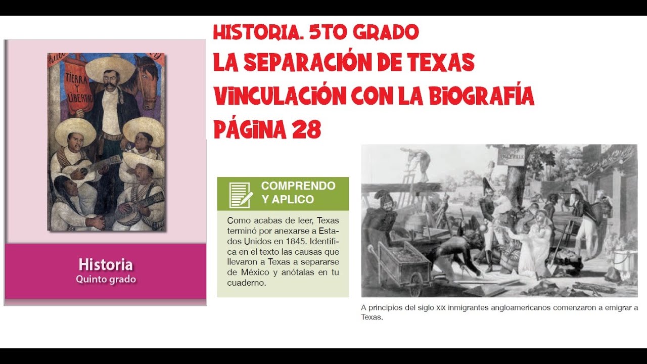 HISTORIA 5o GRADO PRIMARIA. LA SEPARACIÓN