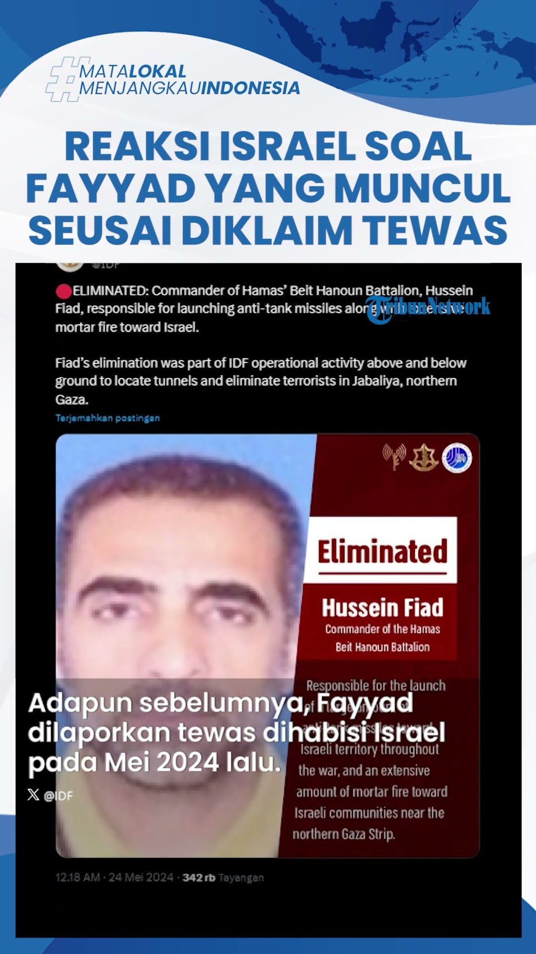 Reaksi Israel Komandan Hamas yang Sempat Diklaim Tewas Tiba-Tiba Muncul, Akui Informasi Tidak Akurat