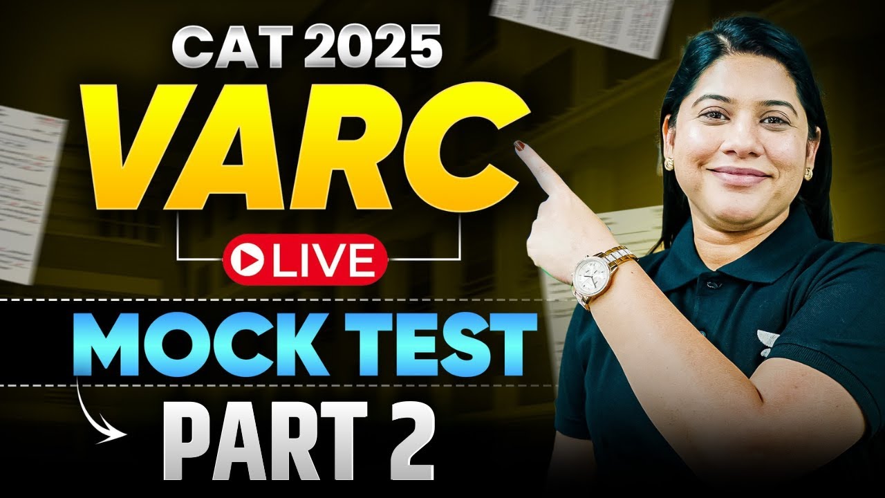 CAT 2025 VARC LIVE MOCK TEST 🔴 | Complete Strategy-Based Mock Test ...