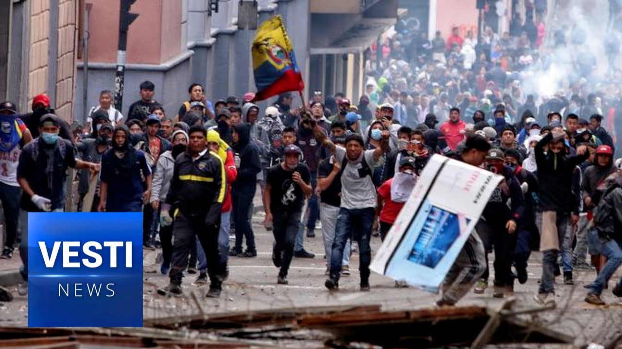 Quito Racked By Mass Protests! President Lenin Forced to Flee the Capital as Crowds Grow! newspaper mockup