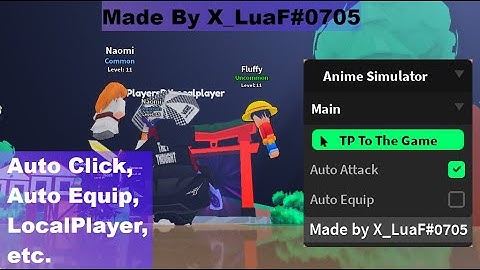Anime Simulator Script | Auto Click, Auto Equip, LocalPlayer, etc.
