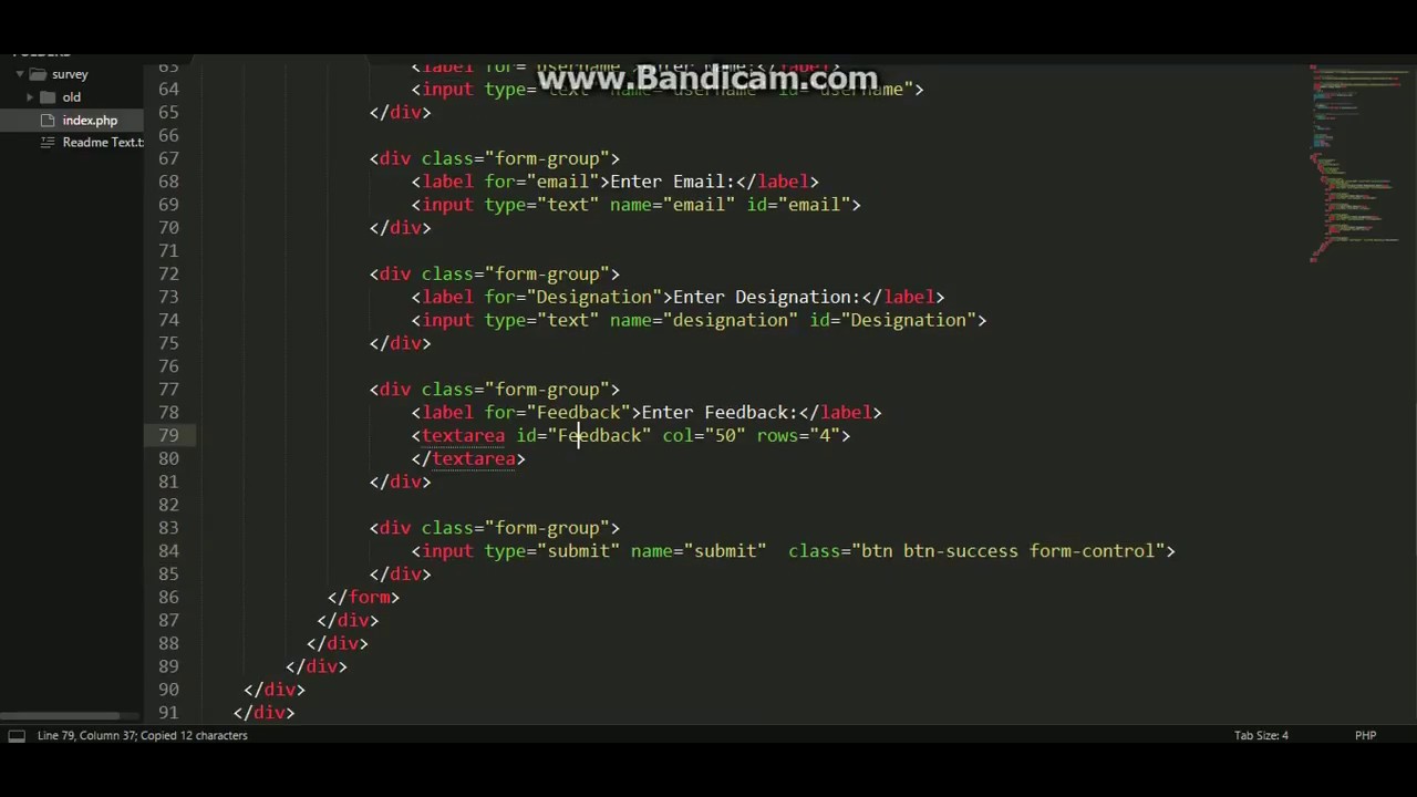 HTML PHP Support survey / feedback form part 2 - source code || by ...