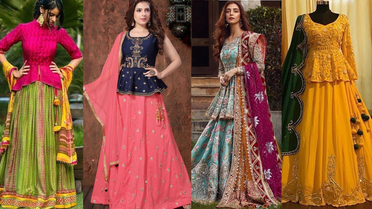 Buy Heavily Embroidered Net Lehenga Paired With Peplum Top And Dupatta by  Designer Jayanti Reddy Online at Ogaan.com