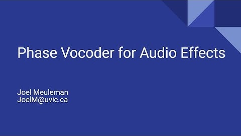 Phase Vocoder Implementation in C++