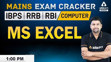 IBPS RRB PO & Clerk Mains 2020 | Computer Awareness | M.S Excel
