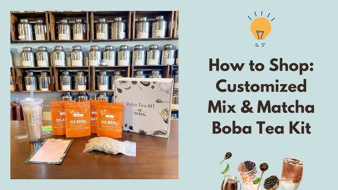 Tealise Instant Marbling Bubble Tea Kit DIY Boba/Bubble Tea Ready in 30  Seconds 5 Servings