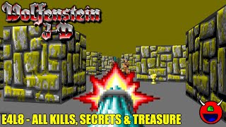 Wolfenstein 3D (ECWolf) - E4L8 - 100% No Commentary