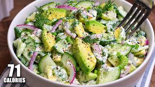 The avocado and cucumber salad that is so popular in Australia. I didn't believe it until I tried it