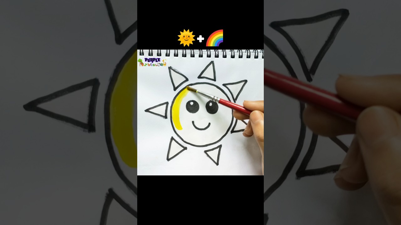cartoon drawing || easy cartoon Sun painting🌞