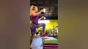 Step Ups with Hammer Curl to Shoulder Press