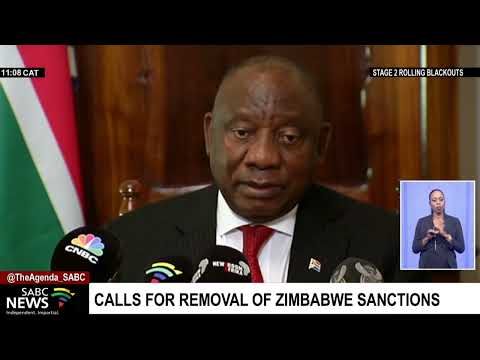 President Cyril Ramaphosa calls for removal of Zimbabwe sanctions