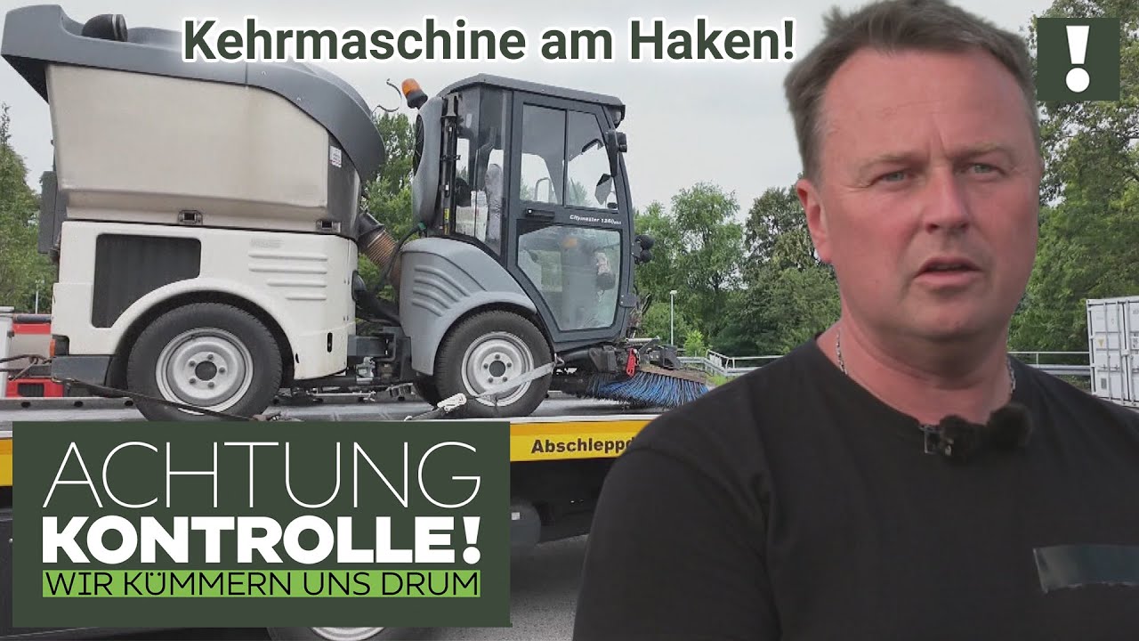Kehrmaschine RAUCHT! Ungewöhnlicher Abschlepp-Kandidat! | Achtung Kontrolle