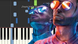 Video thumbnail of "PNL - La misère est si belle (Piano Tutorial/Paroles)"
